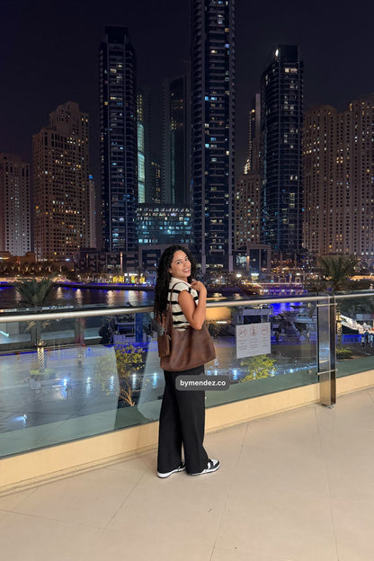 Bolso Hobo Bag Brown BYMENDEZ