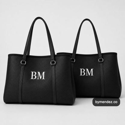 Combo Tote Bag PRO Black BYMENDEZ personalizado con iniciales