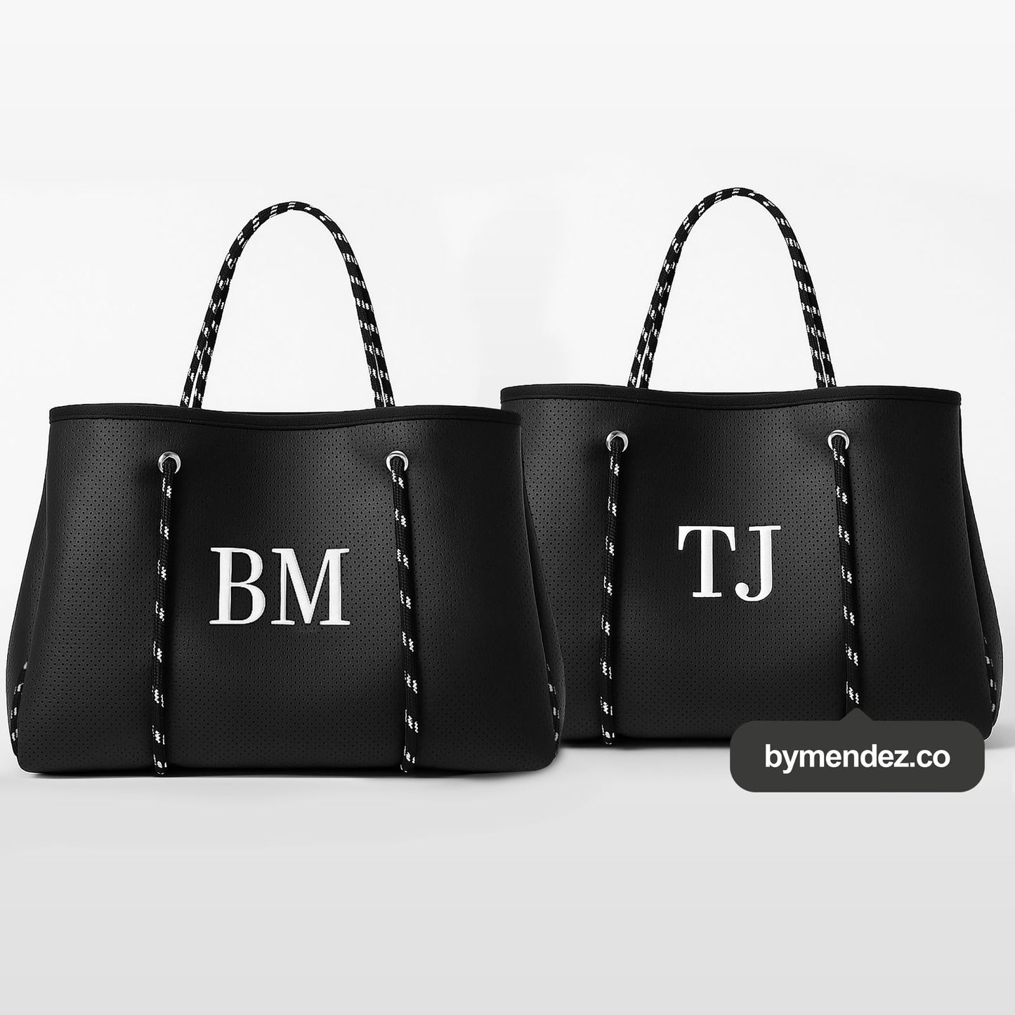 Combo bolsos Tote Bag Black | Personalizado con Iniciales