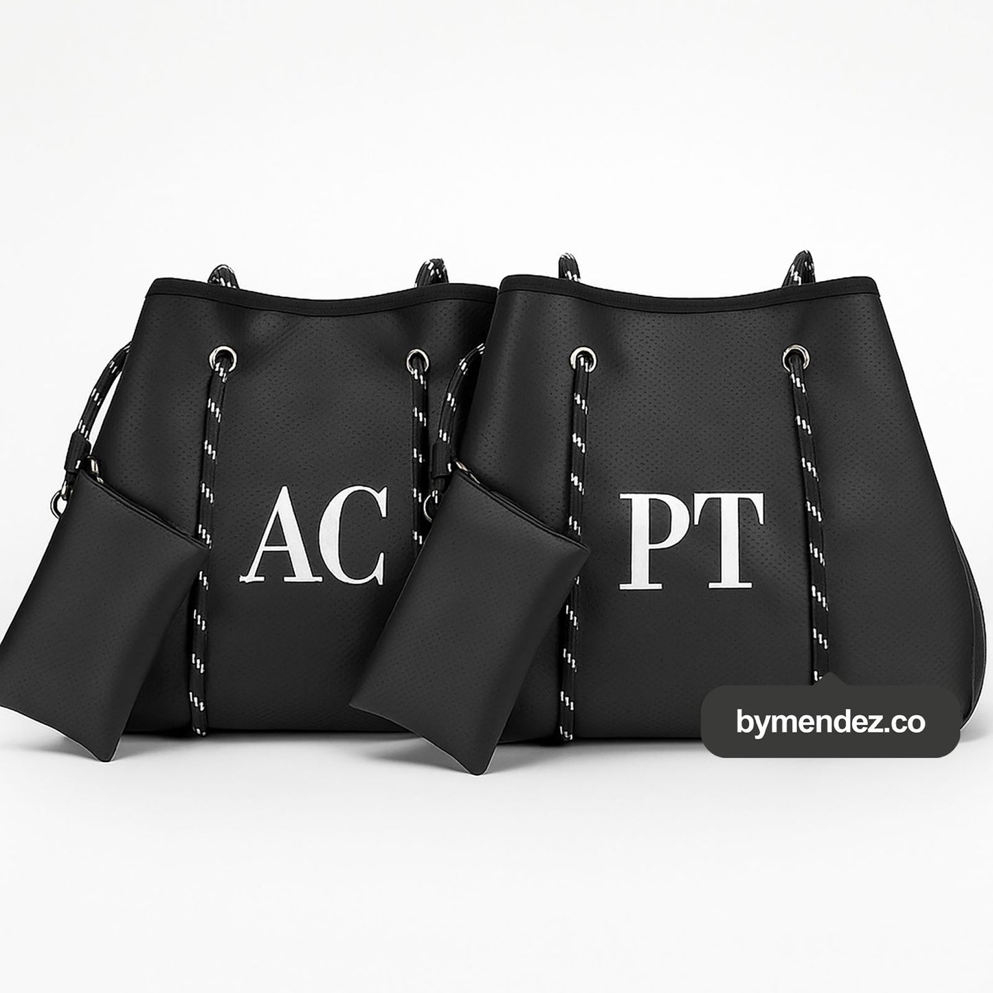 Combo bolsos Tote Bag Black | Personalizado con Iniciales