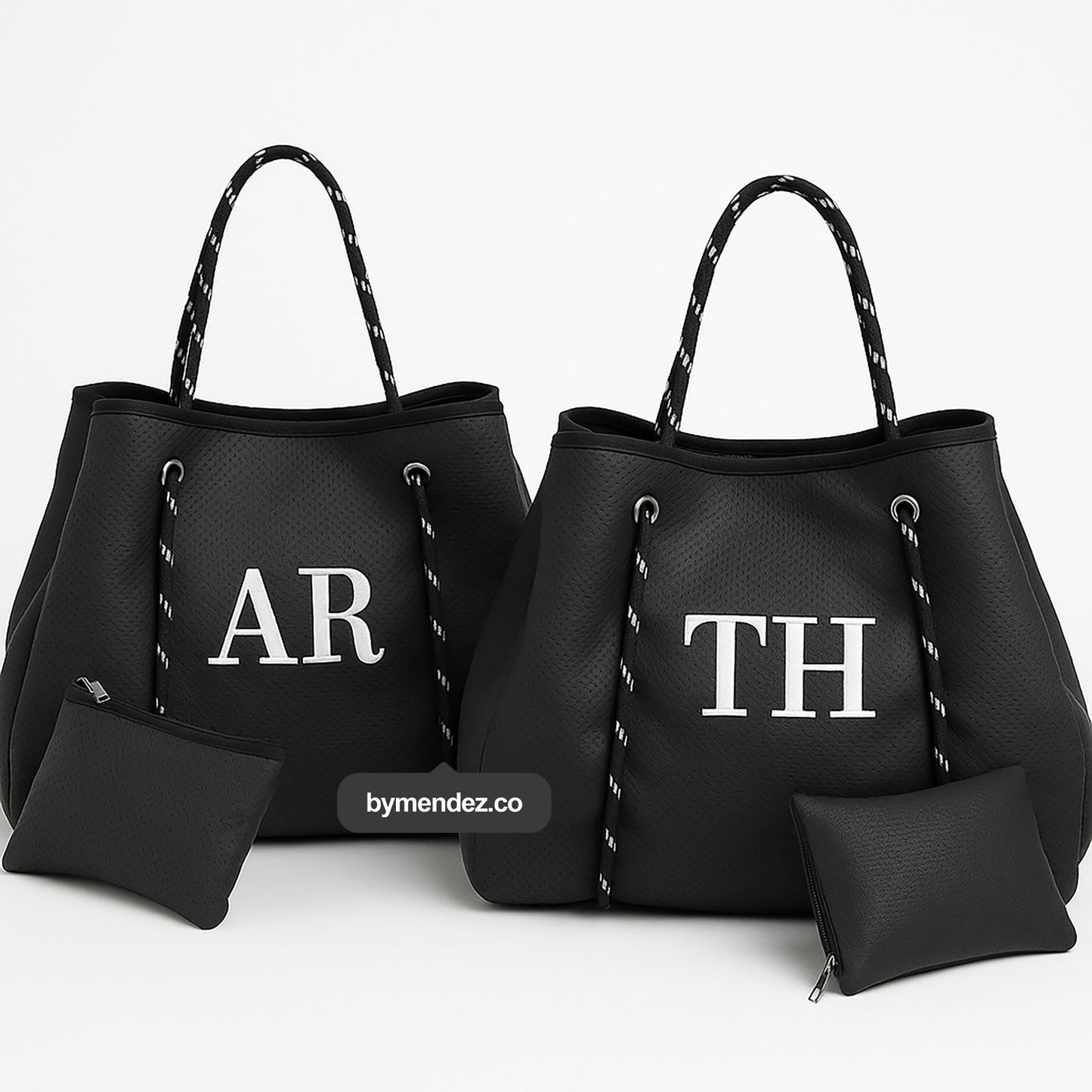 Combo bolsos Tote Bag Black | Personalizado con Iniciales