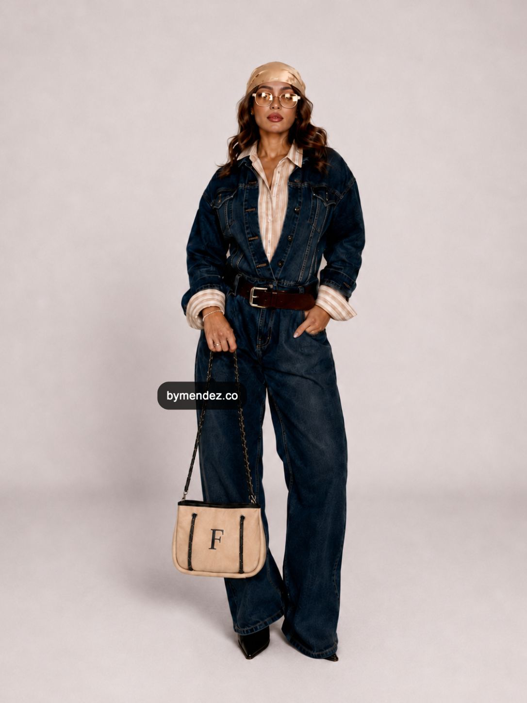 Bolso MINI Tote Bag Beige | Personalizado con tu Inicial