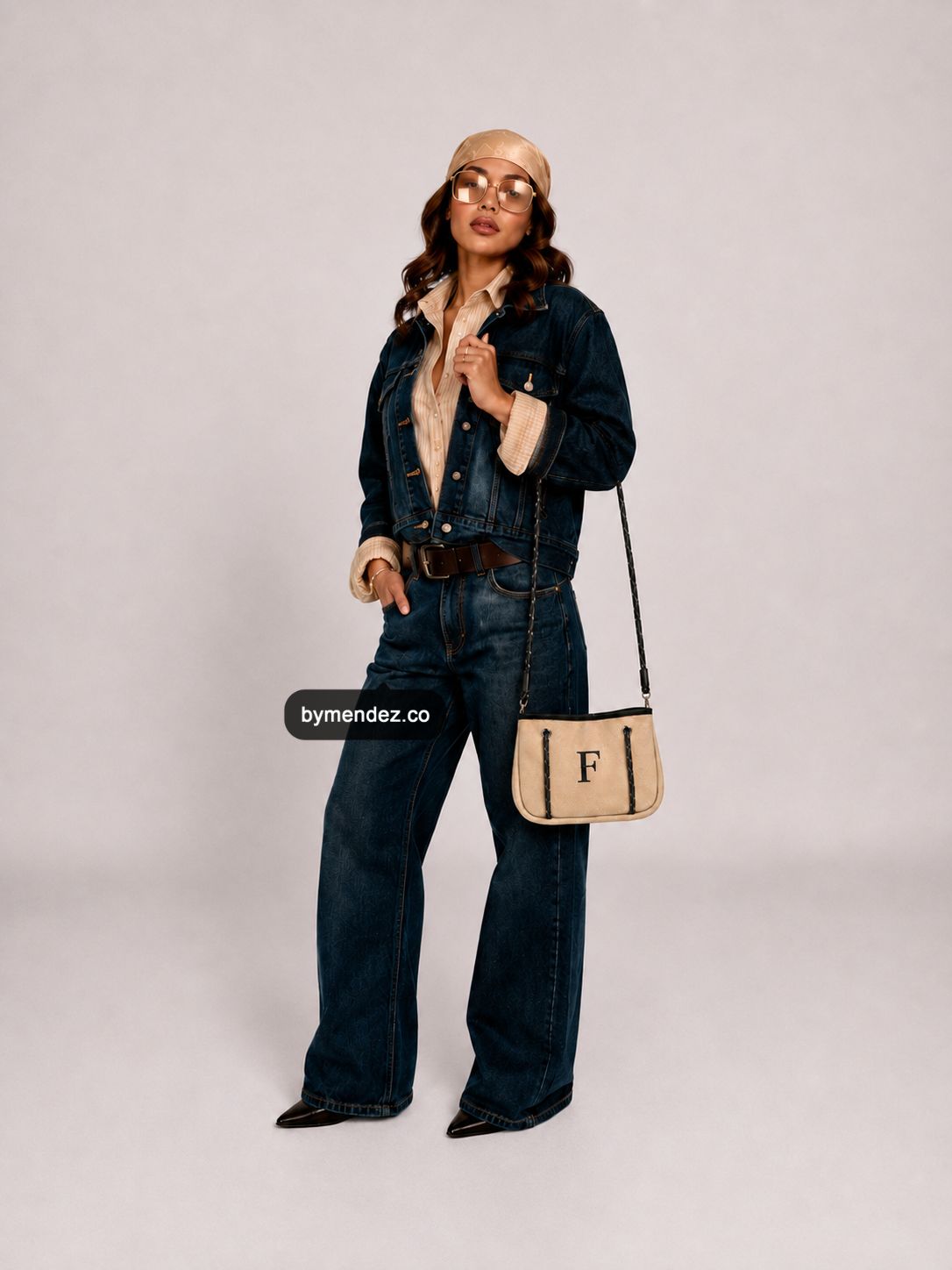 Bolso MINI Tote Bag Beige | Personalizado con tu Inicial