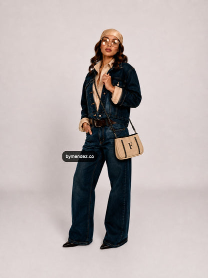 Bolso MINI Tote Bag Beige | Personalizado con tu Inicial