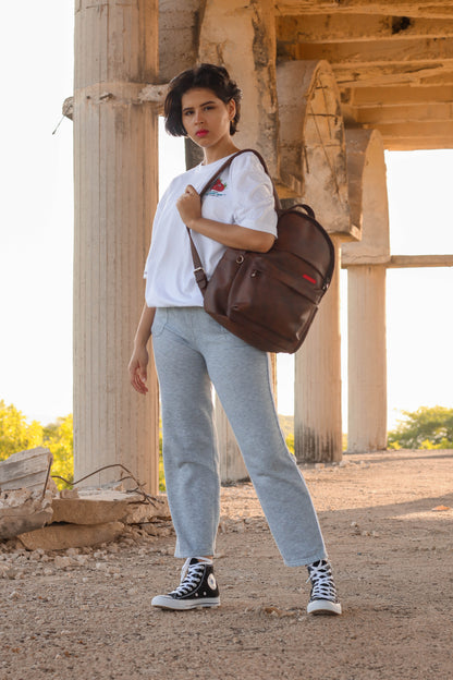 Bolso Niva Classic Brown Texture Premium