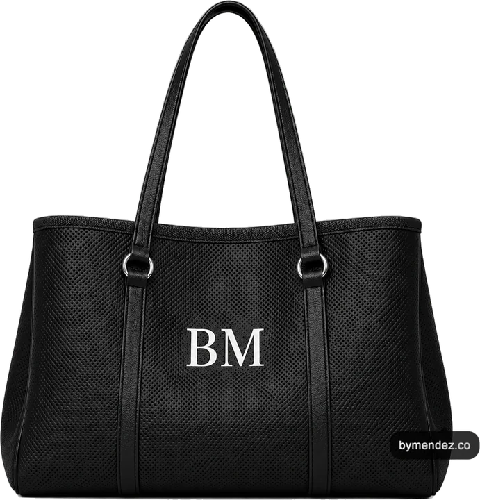 Bolso Tote Bag PRO Black | Personalizado con Iniciales: medidas